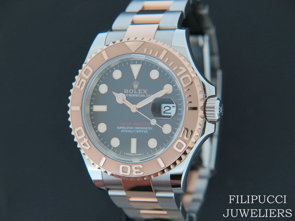 Rolex Yacht-Master Everosegold/Steel Black  Dial 116621 (1)