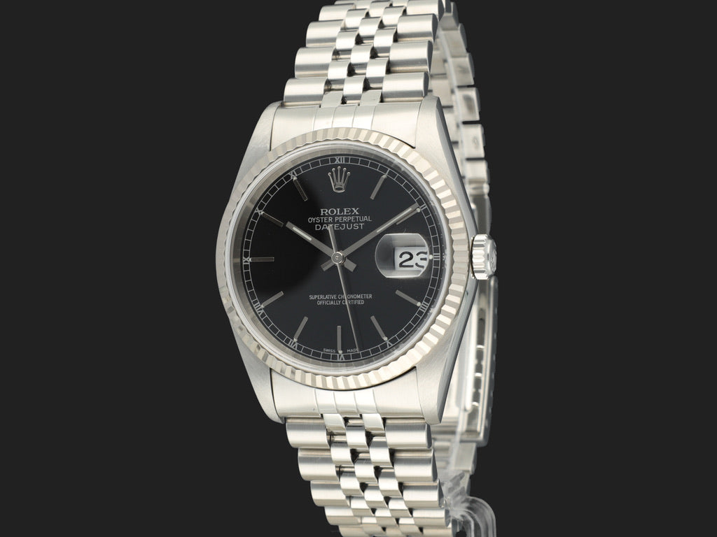 Rolex Datejust 36 Black Dial 16234 (1)