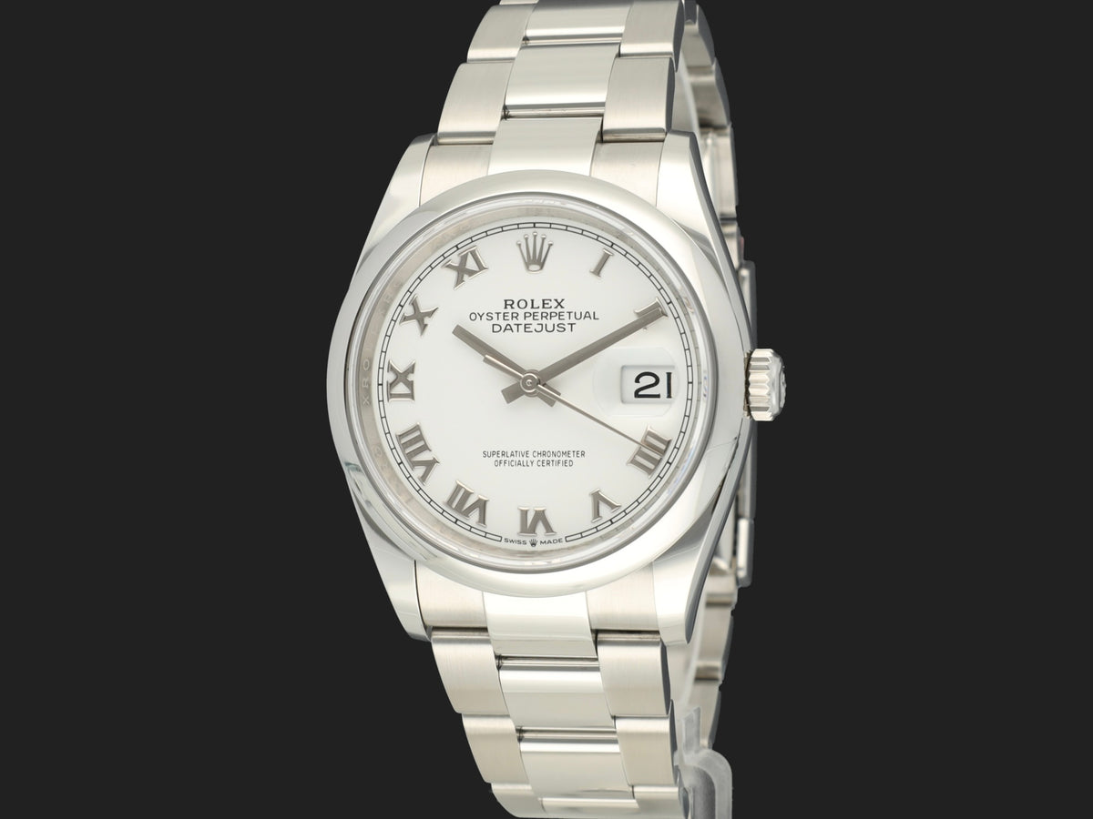 Rolex Datejust 36 White Roman Dial 126200 (1)