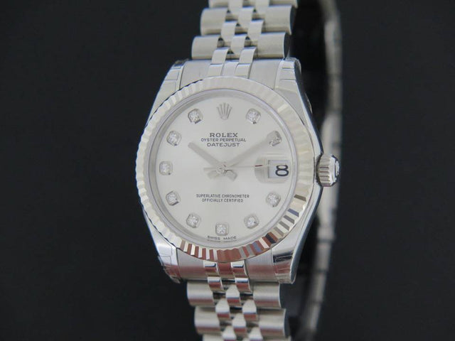 Rolex Datejust Silver Diamonds NEW