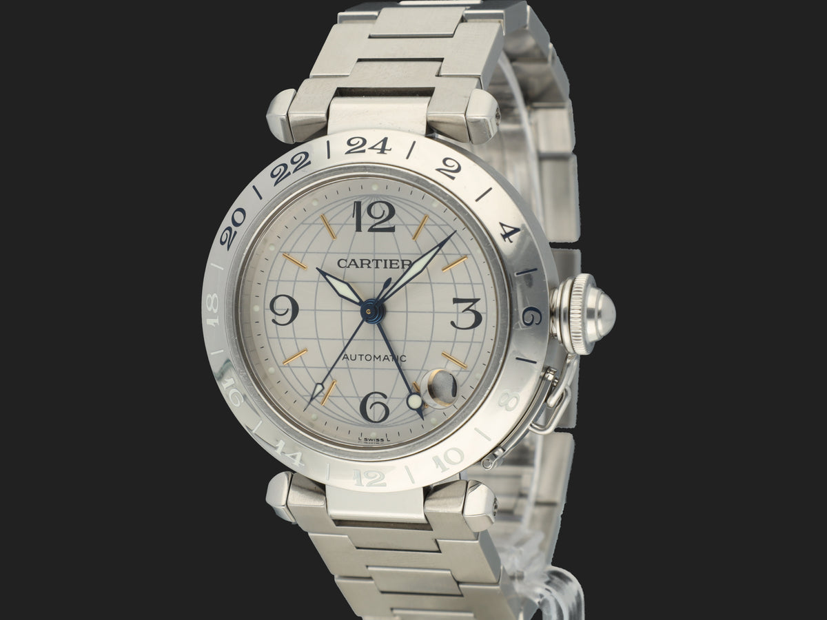 Cartier Pasha C GMT Automatic Silver Dial 2377 (1)