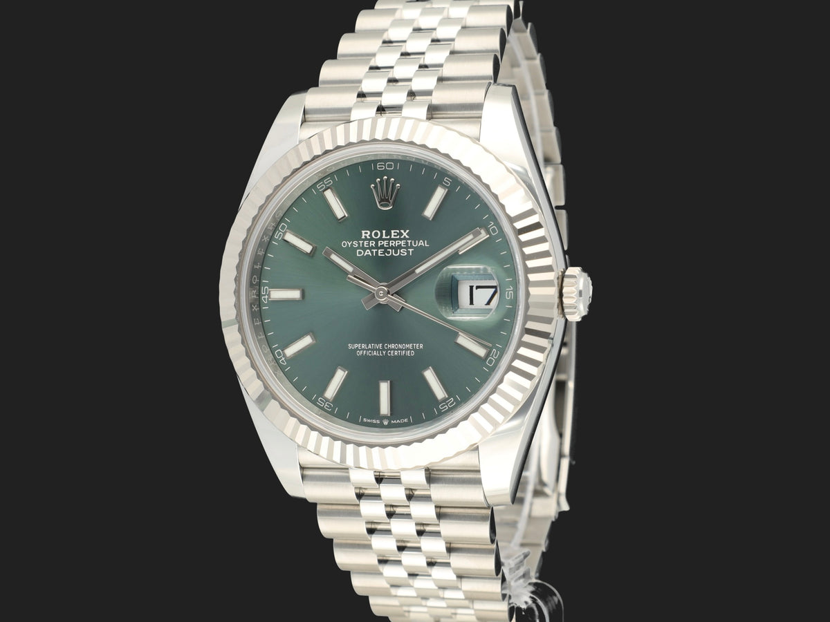 Rolex Datejust 41 Mint Green Dial 126334 NEW (1)
