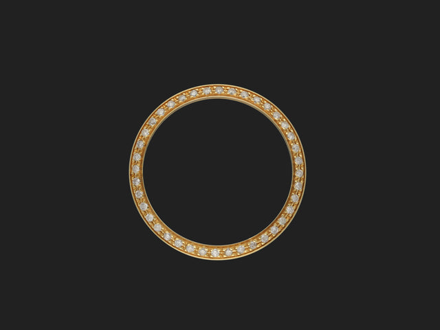 Rolex Yellow Gold Diamond Aftermarket Bezel for Datejust 31 NEW