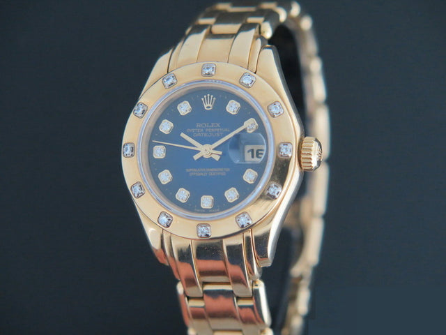 Rolex Pearlmaster Yellow Gold Blue Diamond Dial