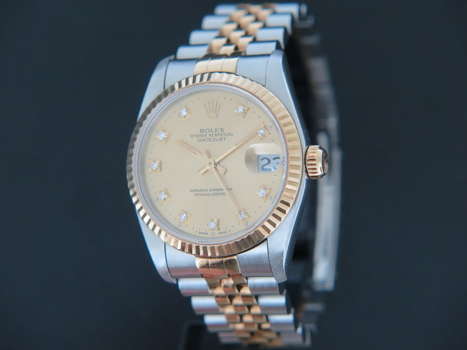Rolex Datejust Midsize Diamond Dial 68273 (1)
