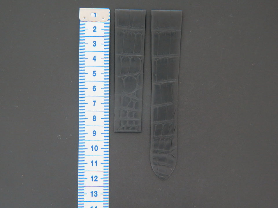 Cartier Black Alligator Leather Strap 21 mm for Santos Dumont (1)