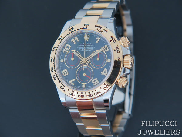 Rolex Daytona Gold/Steel Blue Dial Partial Stickers