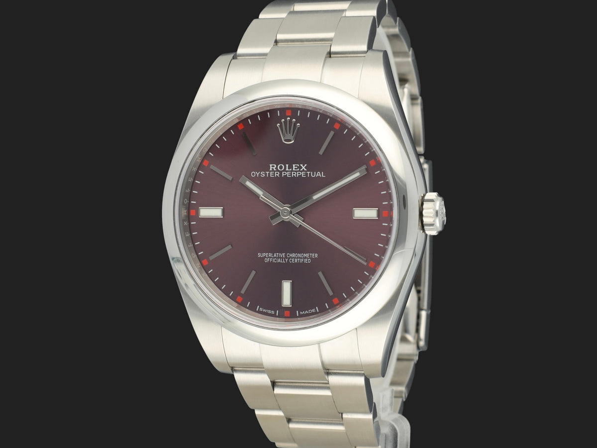 Rolex Oyster Perpetual 39 Red Grape Dial 114300  (1)