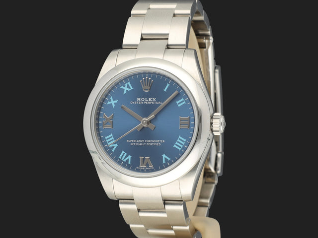Rolex Oyster Perpetual Blue Roman Dial 177200