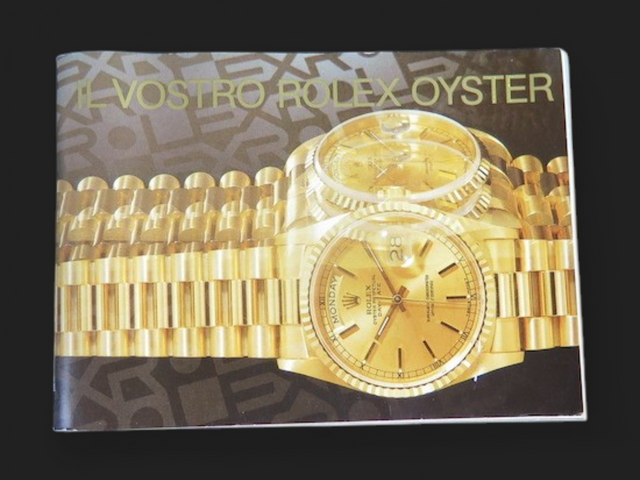 Rolex Oyster Booklet Italian