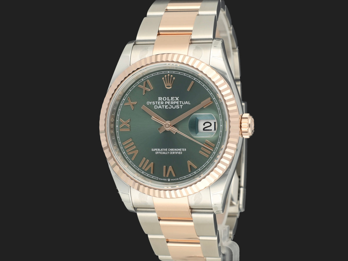 Rolex Datejust 36 Everose/Steel Mint Green Roman Dial 126231 NEW  126231 (1)