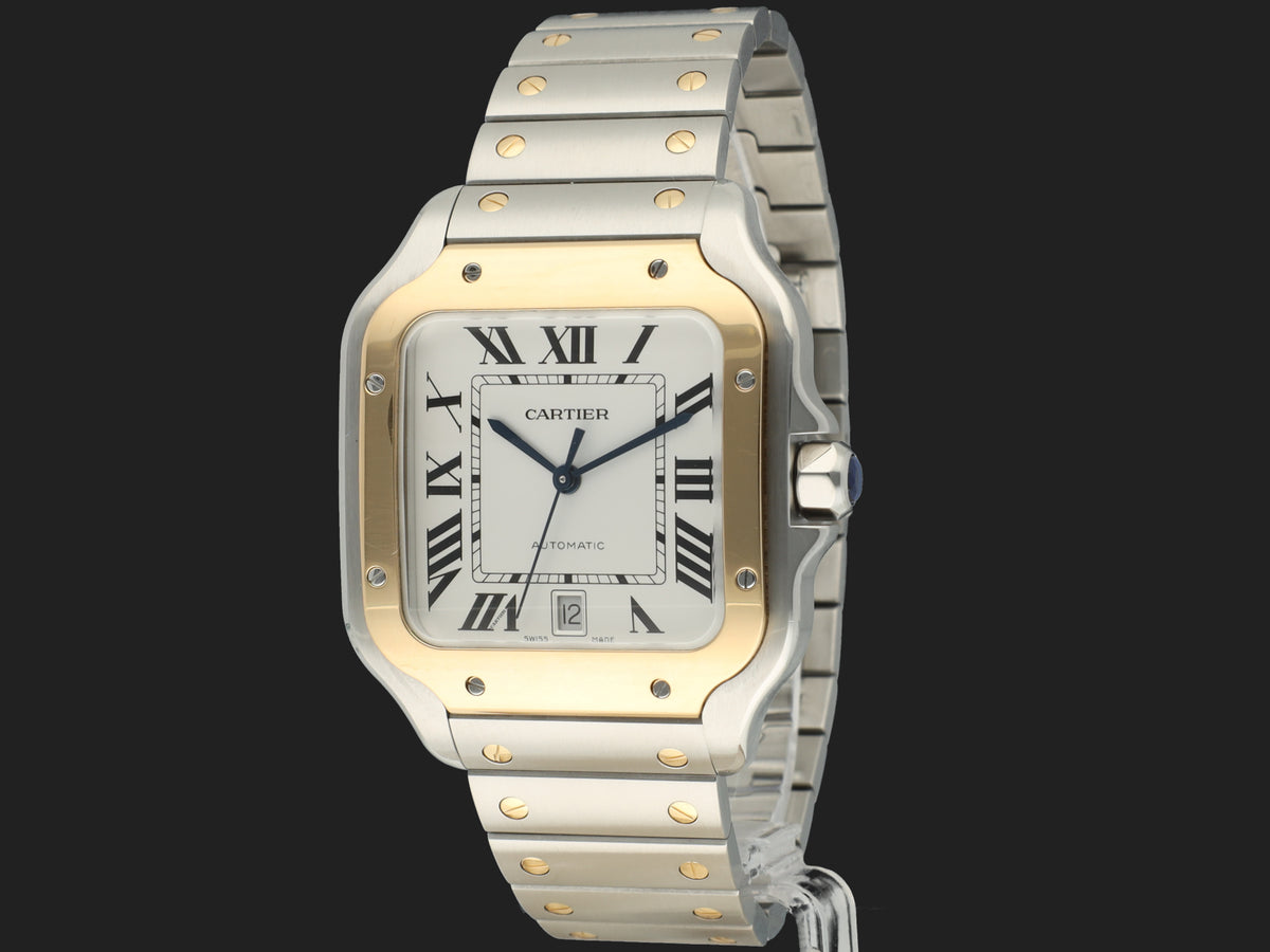 Cartier Santos Large Gold/Steel Roman Dial W2SA0009 (1)