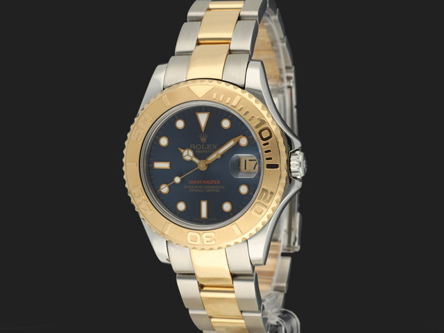 Rolex Yacht-Master Midsize Gold/Steel Blue Dial