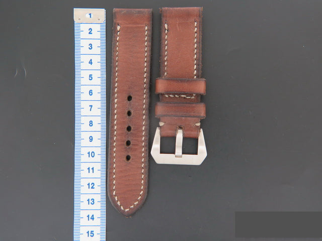 Panerai Vintage-style Shell Cordovan Leather Strap 25 MM with Buckle