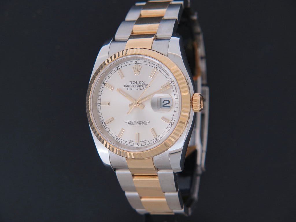 Rolex Datejust Gold/Steel Silver Dial 116233 (1)