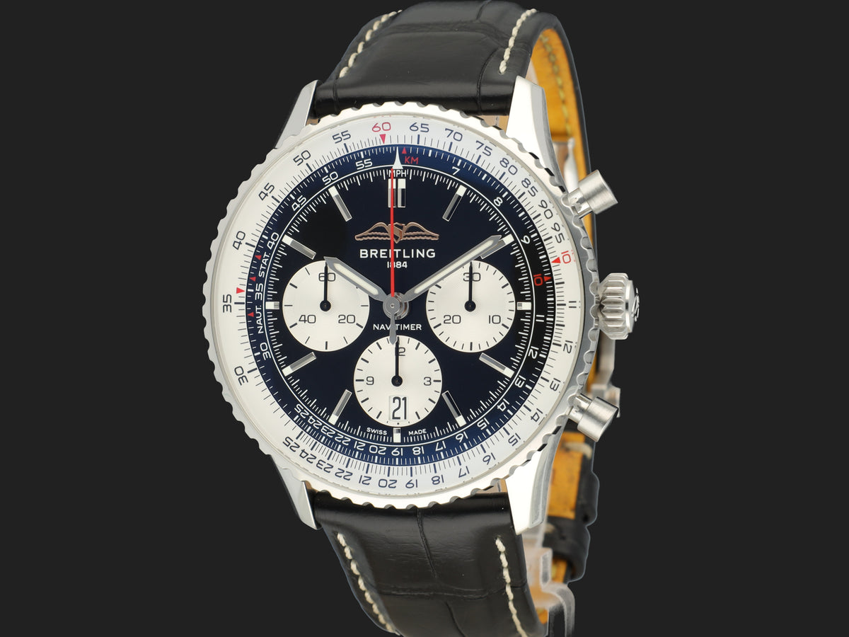 Breitling Navitimer B01 Chronograph 43 Black Dial AB0138  (1)