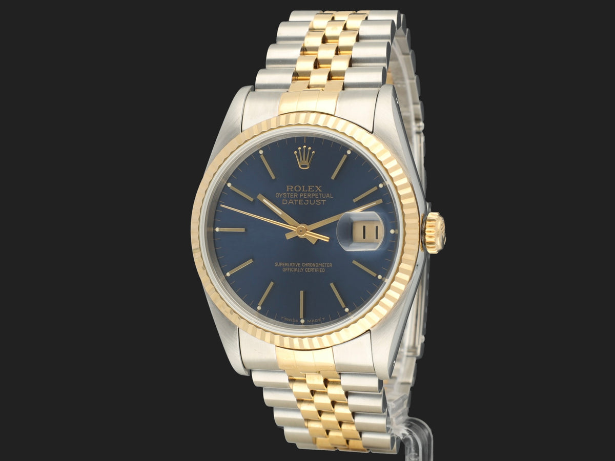 Rolex Datejust 36 Gold/Steel Blue Dial 16233 (1)