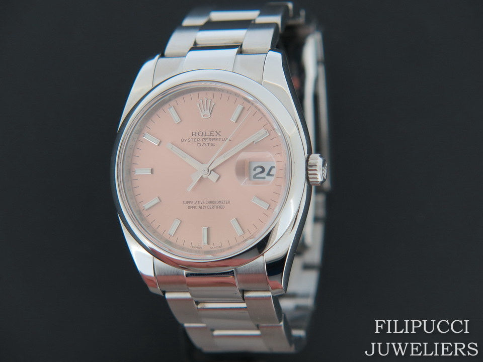 Rolex Date Pink Dial  115200 (1)