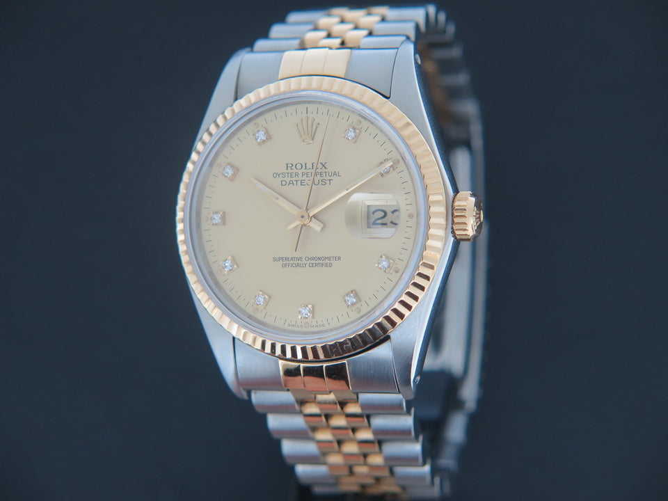 Rolex Datejust 16013 Champagne Diamonds Dial (1)