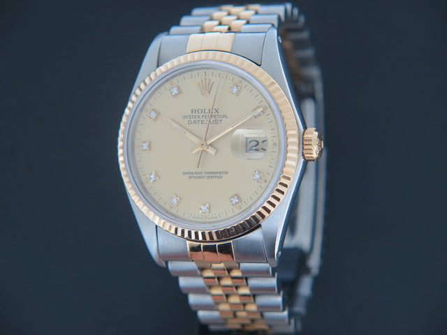 Rolex Datejust Champagne Diamonds Dial