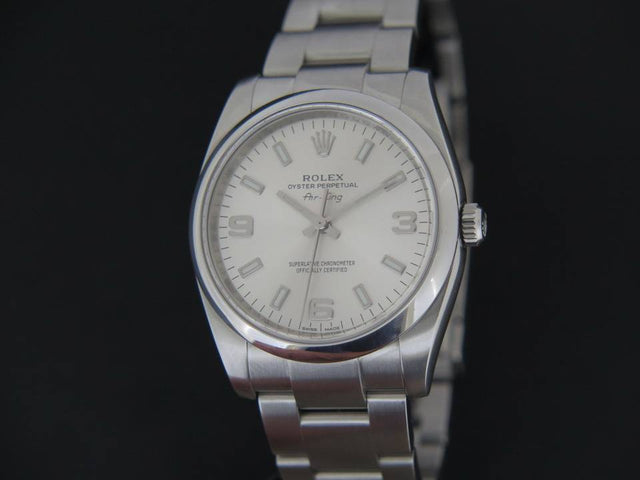 Rolex Air King 3 6 9 Silver Dial