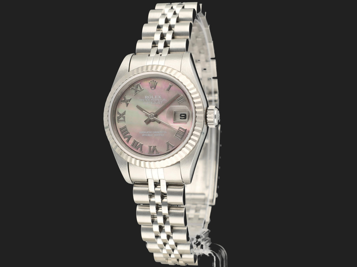 Rolex Lady-Datejust 26 Black MOP Roman Dial 69174 (1)