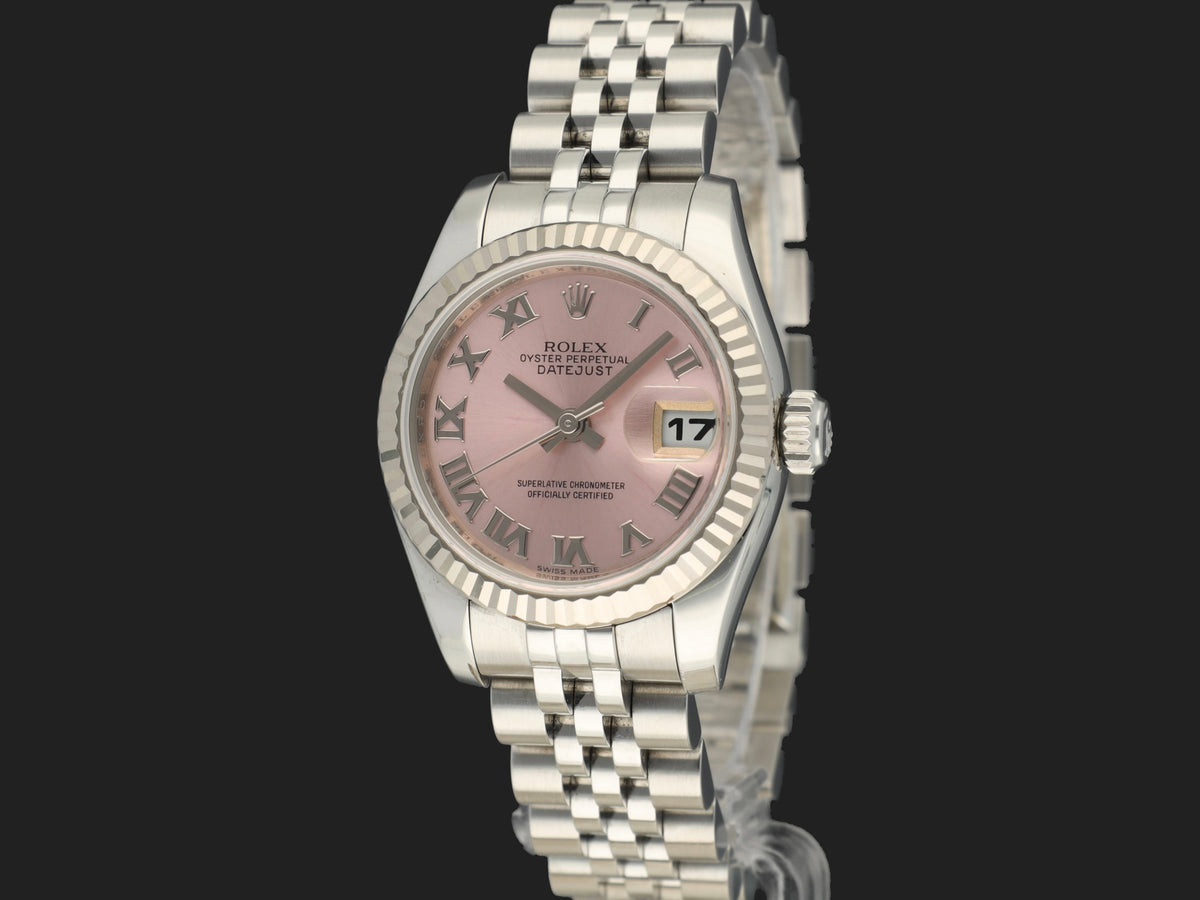 Rolex Lady-Datejust 26 Pink Roman Dial 179174 (1)