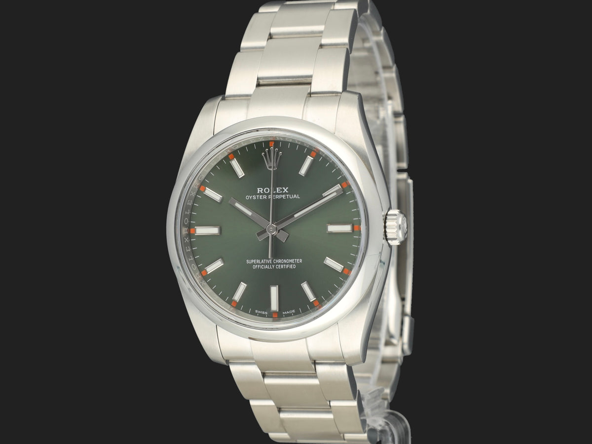 Rolex Oyster Perpetual 34 Olive Dial 114200 (1)