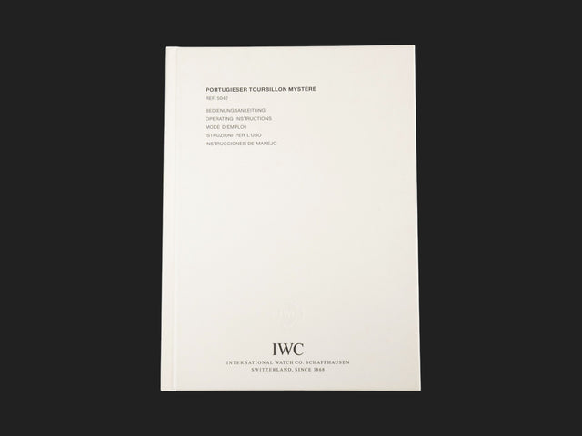 IWC Portugieser Tourbillon Mystere Operating Instructions