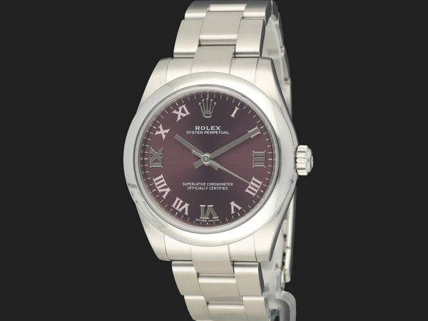 Rolex Oyster Perpetual Purple Roman Dial