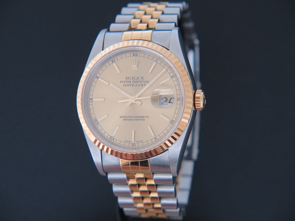 Rolex Datejust Gold/Steel Champagne Dial 16233 (1)