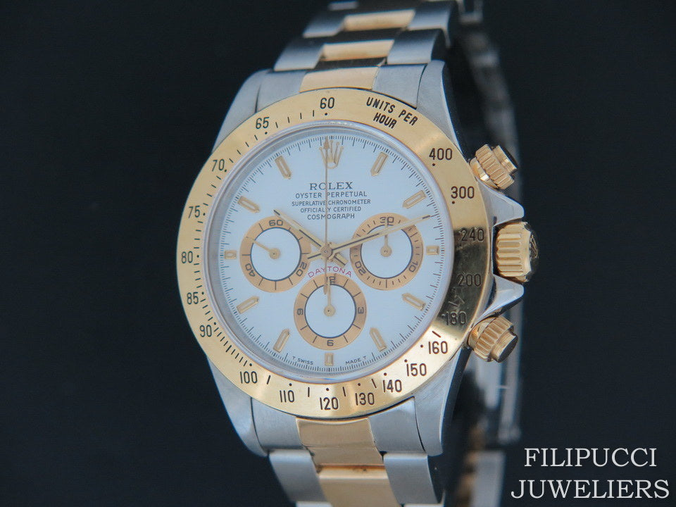 Rolex Daytona Gold/Steel White Dial 16523   (1)
