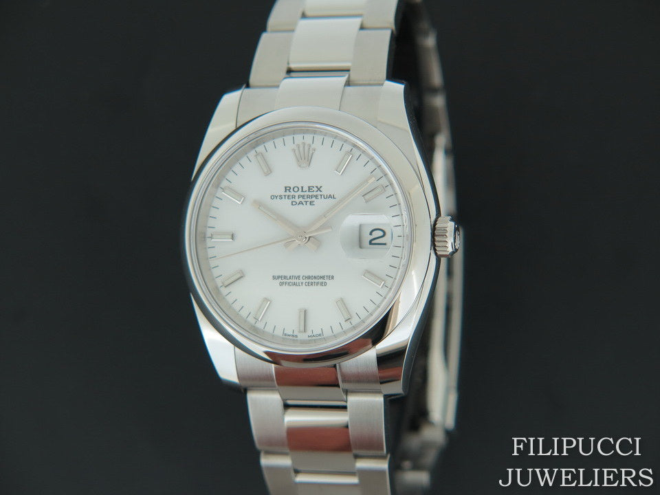 Rolex Date White Dial NEW 115200   (1)
