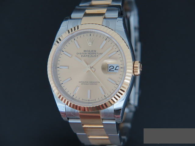 Rolex Datejust Gold/Steel Champagne Dial NEW
