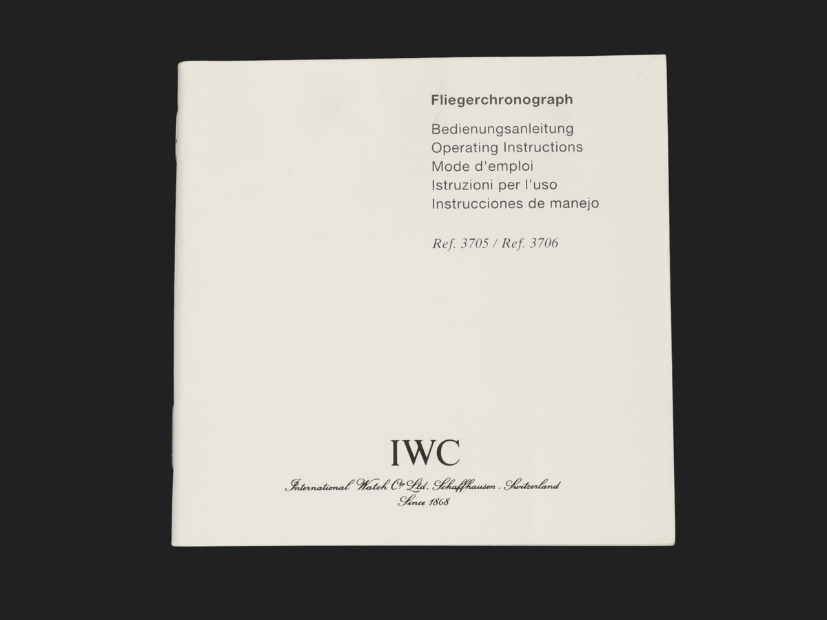 IWC Fliegerchrono Operating Instructions  Booklet      (1)