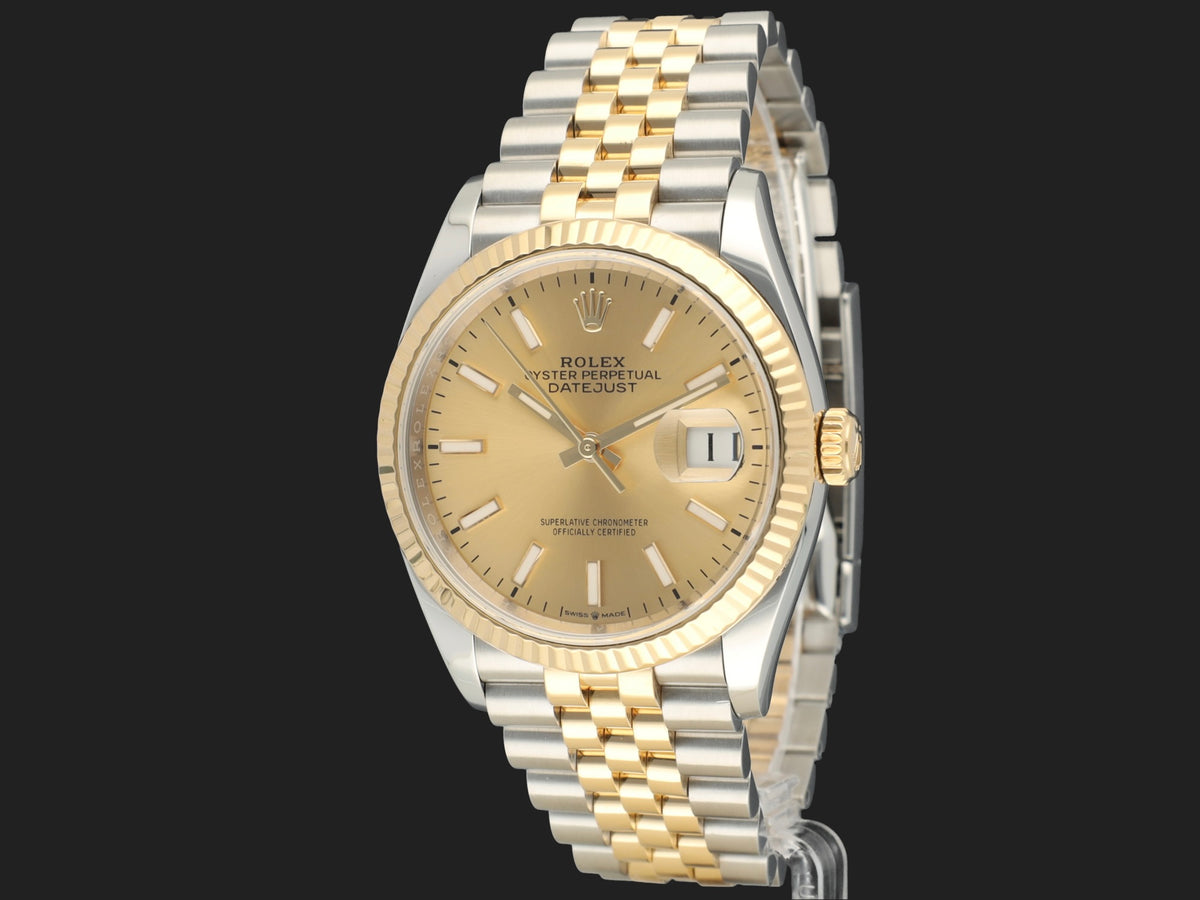 Rolex Datejust 36 Gold/Steel Champagne Dial 126233 (1)