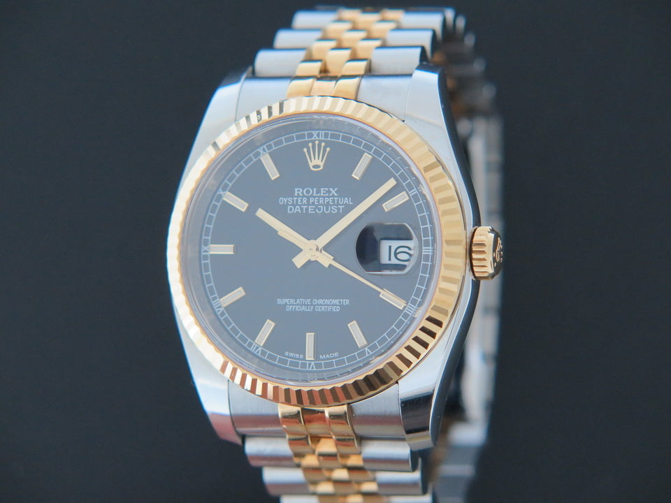 Rolex Datejust Gold/Steel Black Dial 116233   (1)