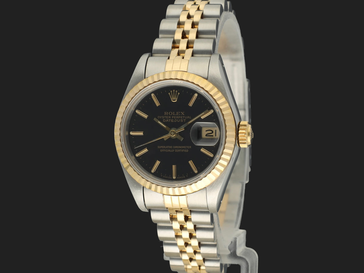 Rolex Lady-Datejust 26 Black Dial 69173 (1)