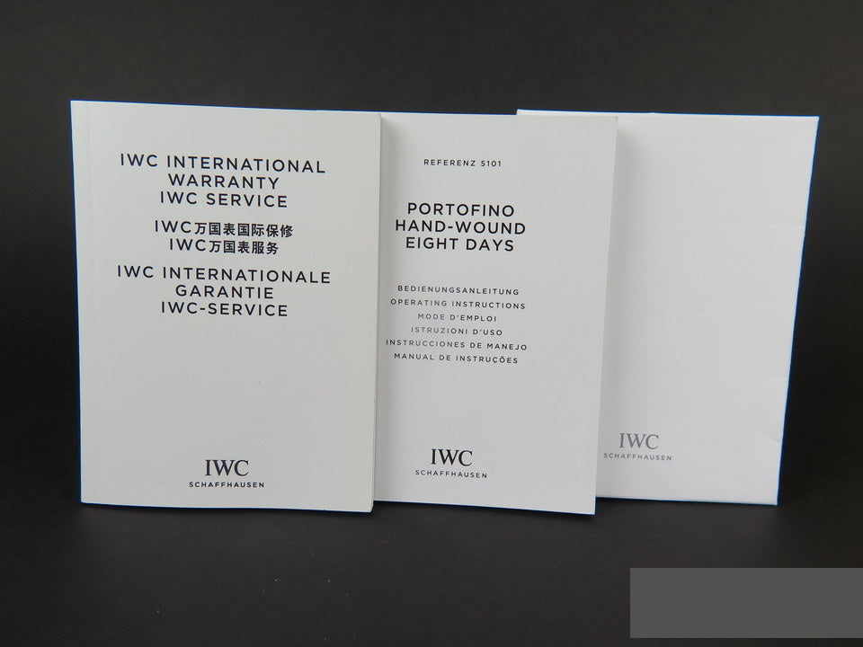 IWC Portofino warranty instructions booklets