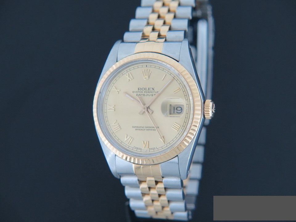 Rolex Datejust Gold/Steel Champagne Dial 16013 (1)