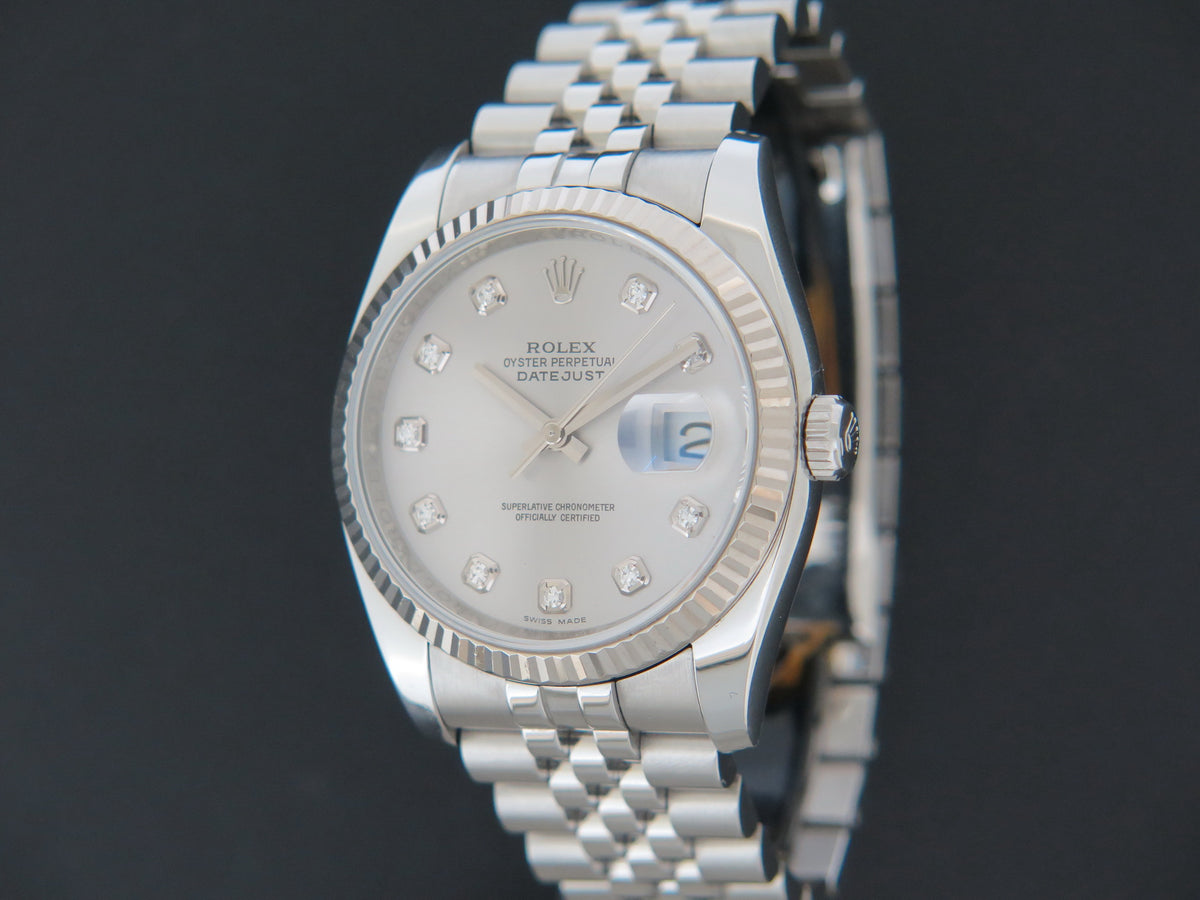 Rolex Datejust Grey Diamond Dial 116234 (1)