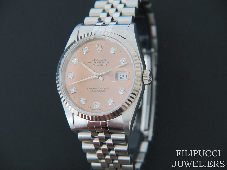 Rolex Datejust Pink Diamond Dial 16234 (1)