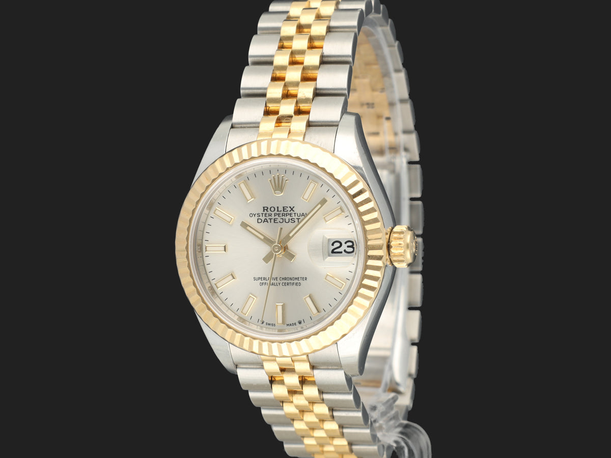 Rolex Lady-Datejust 28 Gold/Steel Silver Dial 279173 (1)