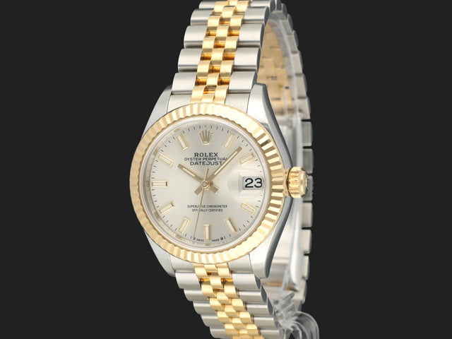 Rolex Lady-Datejust 28 Gold/Steel Silver Dial
