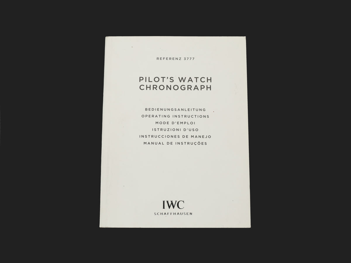 IWC Pilot's Watches Chronograph Instructions Booklet (1)