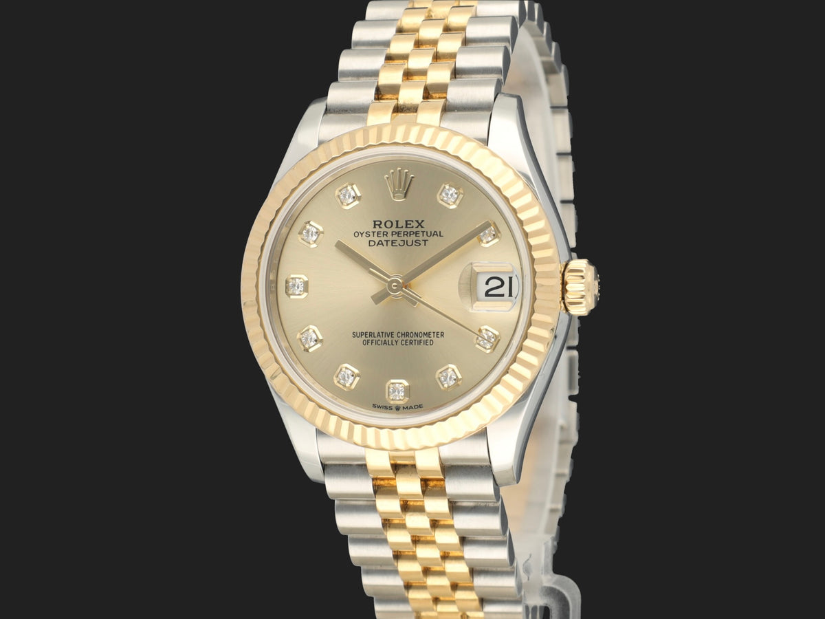 Rolex Datejust 31 Gold/Steel Champagne Diamond Dial 278273 (1)