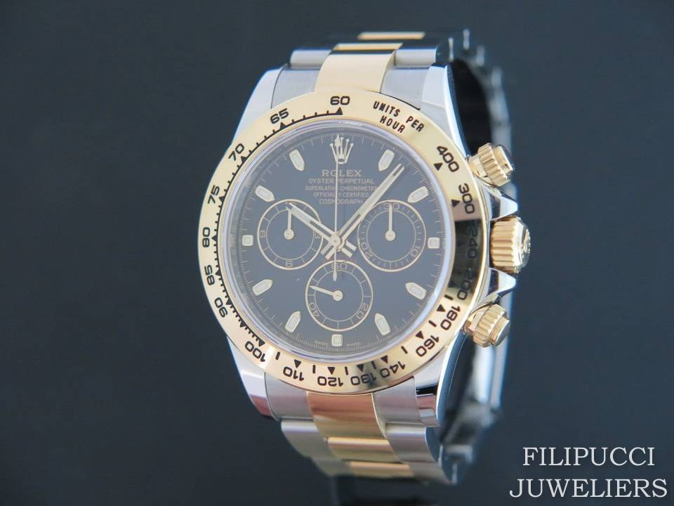 Rolex Daytona Gold/Steel  116503  Black Dial   (1)