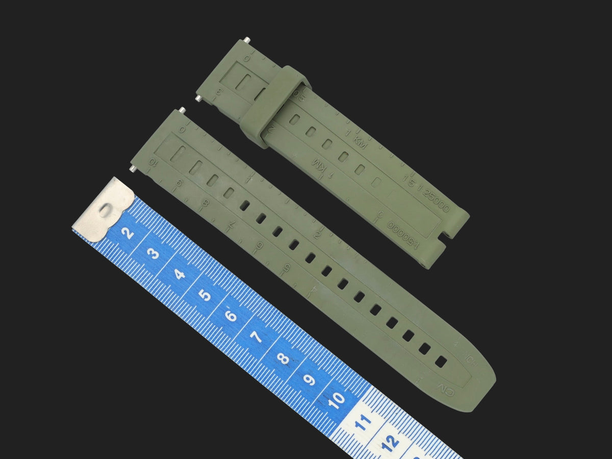 Breitling Olive Green Rubber Strap for Colt Skyracer (1)