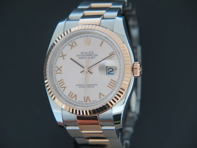 Rolex Datejust Everosegold/Steel Pink Roman Dial