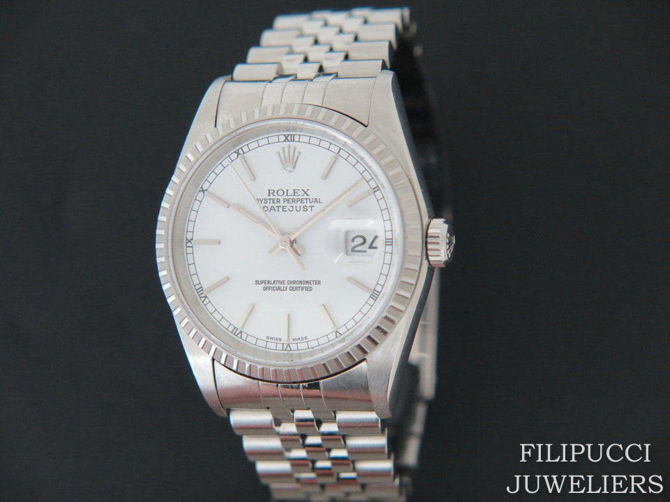 Rolex Datejust White Dial 16220   (1)